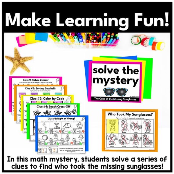 5th Grade Summer Math Mystery End of Year Review - Image 2