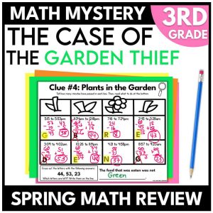 3rd Grade Spring Math Mystery Math Review