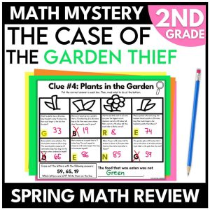 2nd Grade Spring Math Mystery Math Review