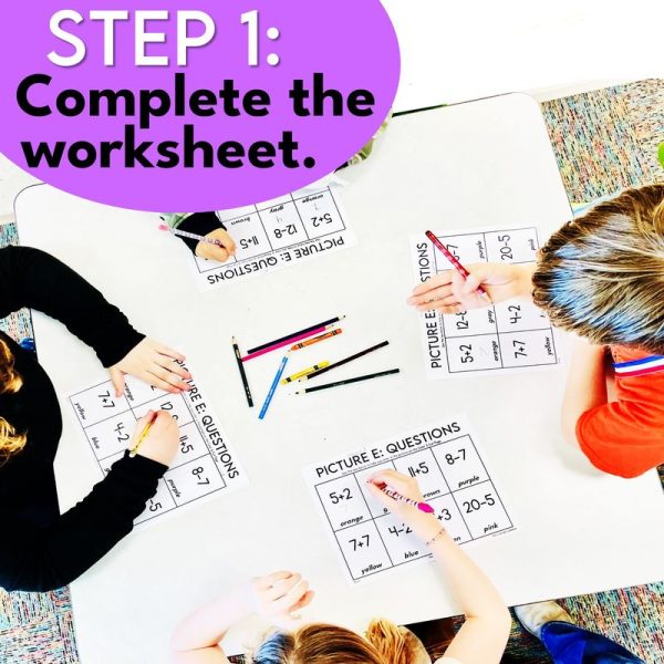 4th Grade Magic Long Division With Remainders Team Coloring Activity - Image 2