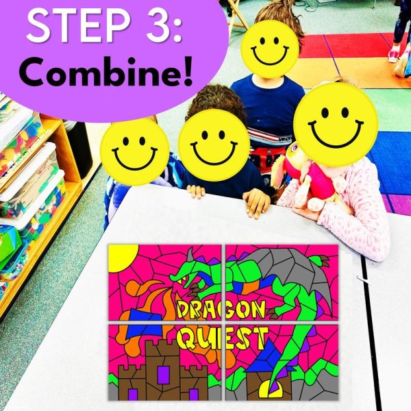 4th Grade Magic Long Division With Remainders Team Coloring Activity - Image 4