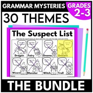 2nd 3rd Grade Grammar Mystery Bundle