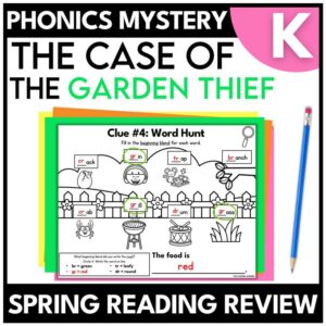 Kindergarten Spring Mystery Phonics Review