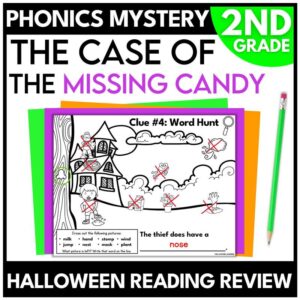 2nd Grade Halloween Mystery Phonics Review