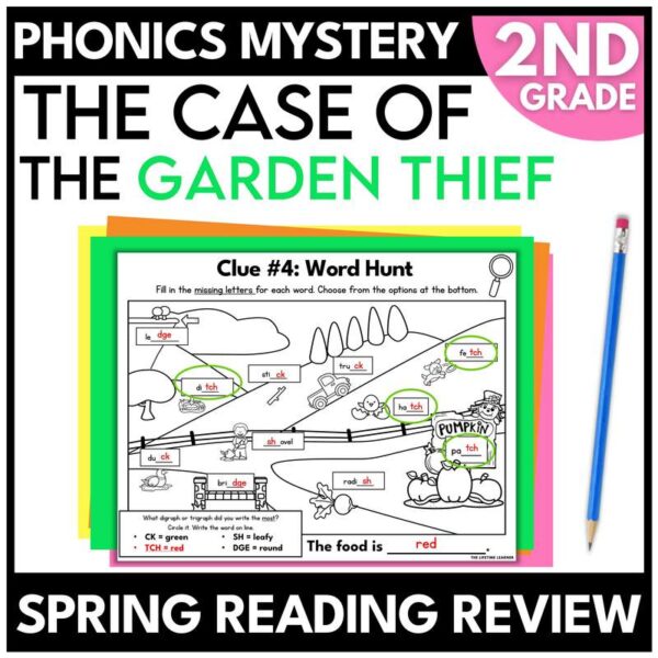2nd Grade Spring Mystery Phonics Review