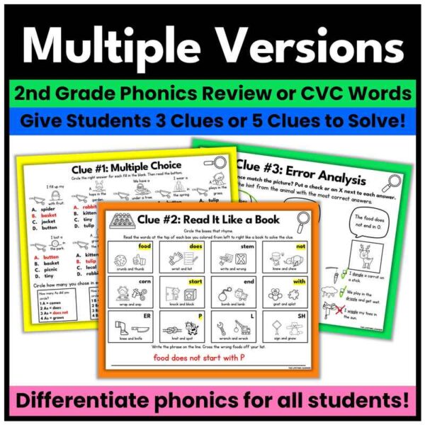 2nd Grade Spring Mystery Phonics Review - Image 3