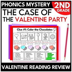 2nd Grade Valentine's Day Mystery Phonics Review