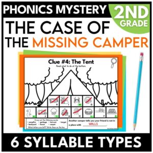 2nd Grade Phonics Camping Mystery 6 Syllable Types