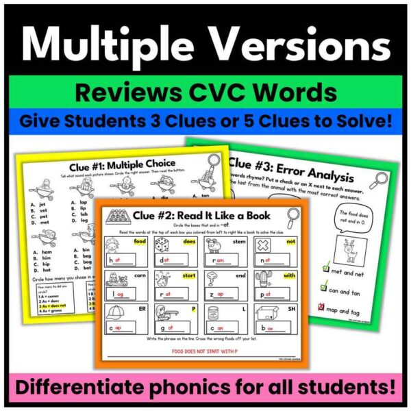 CVC Words Spring Phonics Mystery - Image 3