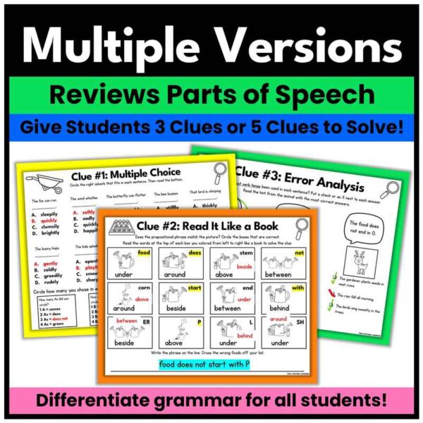 Parts of Speech Spring Grammar Mystery - Image 2
