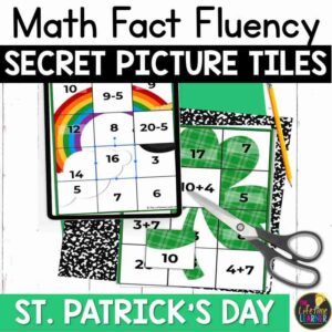 St. Patrick's Day Math Mystery Pictures Fact Fluency Practice