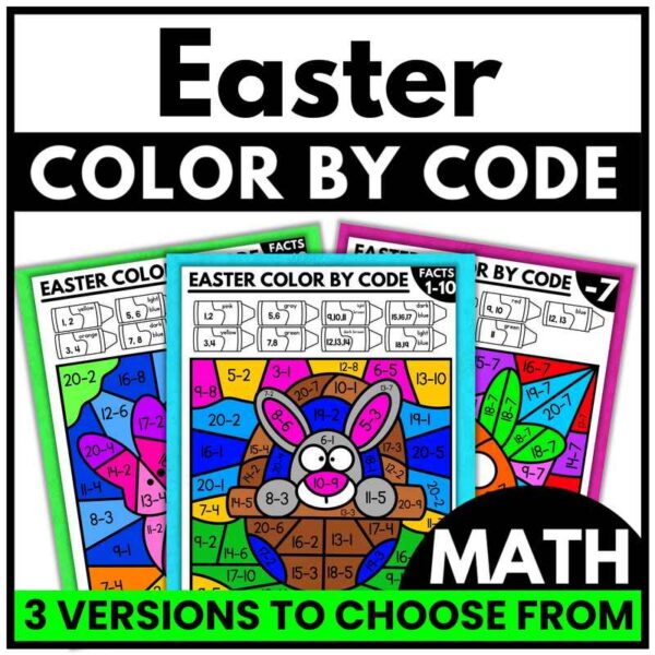 Easter Math Coloring Pages
