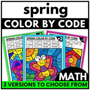 Spring Math Coloring Pages
