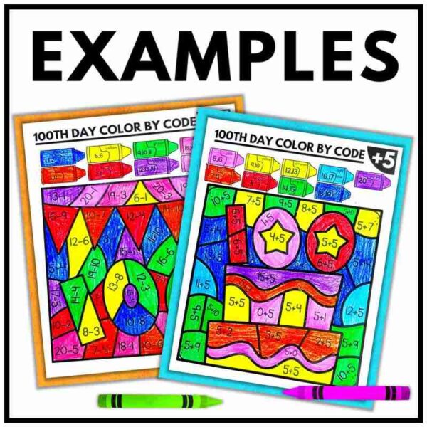 100th Day of School Math Coloring Pages - Image 4