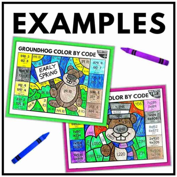 Groundhog Day Math Coloring Pages - Image 3