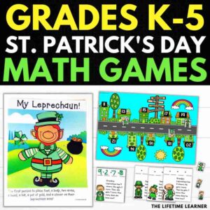 St. Patrick's Day Math Games for Grades K-5